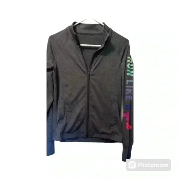 Girls Lightweight Athletic Run Like A Girl Jacket With Thumb Holes From Macy's - Picture 1 of 10